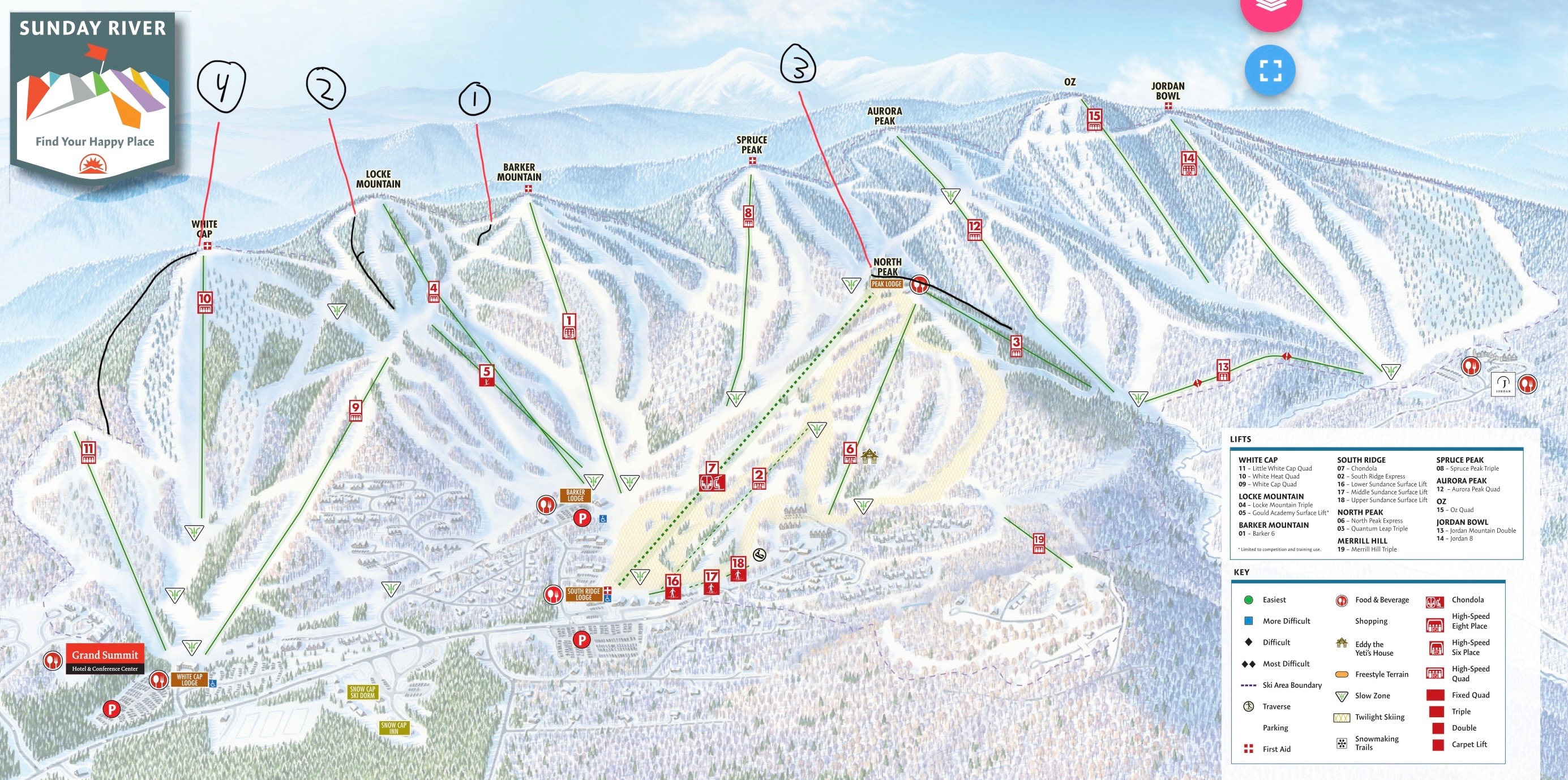 Map of secret Trails